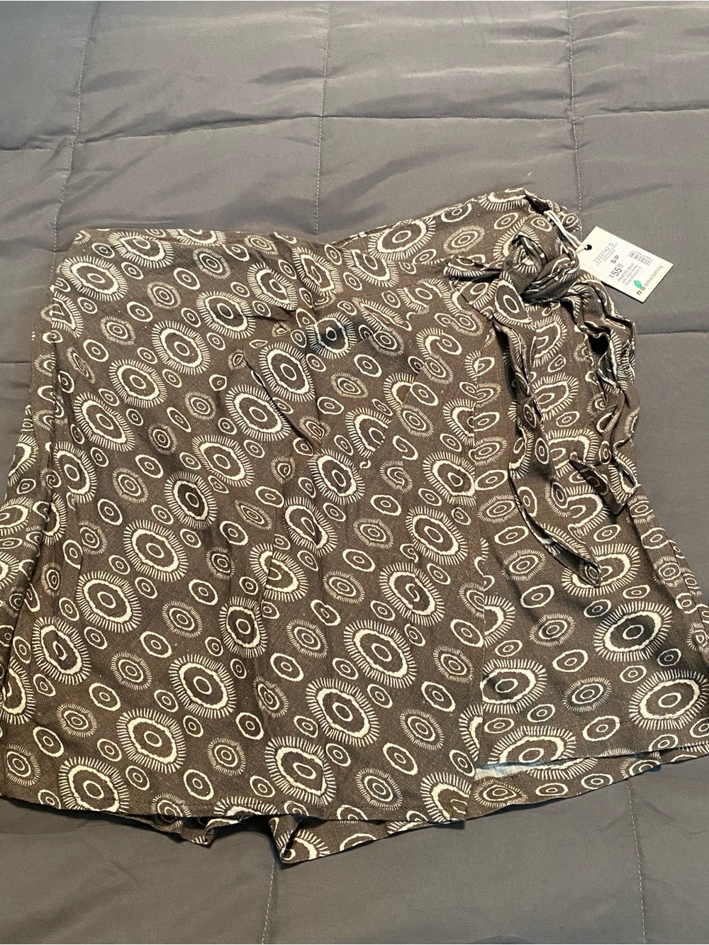 Dex Brown Circle Print Skort with Side Tie